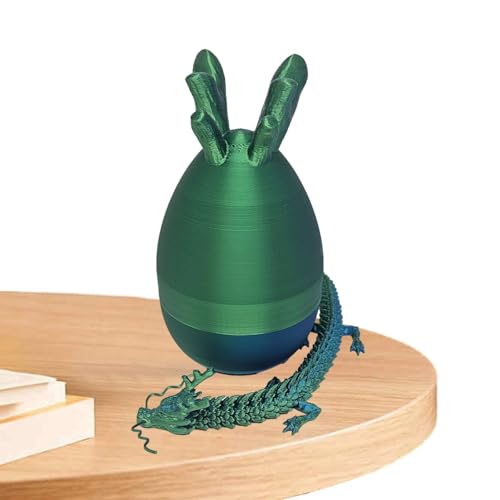 ulapithi 3D-gedrucktes Drachenei, Drachenei mit Drachen im Inneren, Kreative Gelenkverbindungen 3D-Drache im Ei, Flexibles Zappelspielzeug, gefüllte Ostereier, Ostereier mit Spielzeug im Inneren für von ulapithi