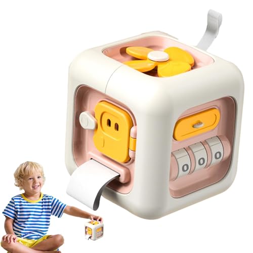 ulapithi Busy Cube Spielzeug, Aktivitätswürfelspielzeug - Fleißiger 6-in-1-Montessori-Würfel für Kleinkinder mit Sound | Verbessern Sie das logische Denken im Vorschulalter. Würfelspielzeug für von ulapithi