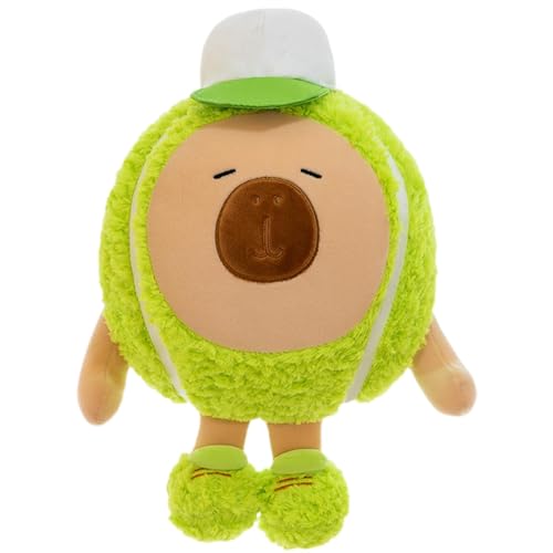 Capybara-Plüschkissen, Capybara-Plüschspielzeug aus Plüsch | Nickerchenkissen in niedlicher Tierform von 40,6 cm (11,8 Zoll), Sportmützendesign, Nickerchenform von ulapithi