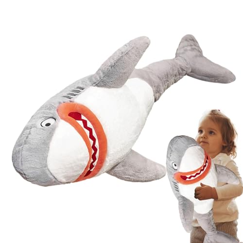 ulapithi Hai-Plüsch, Stofftier Hai - 85 cm weiches Hai-Kissen-Stofftier | Plüschkissen, kuschelig gefülltes Plüschtier für Kinder und Frauen, Heimdekoration von ulapithi