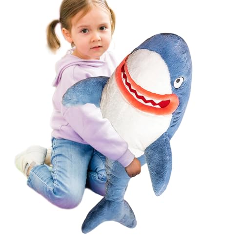 ulapithi Hai-Plüschtier, Hai-Plüschtier, 85 cm großes Hai-Kuscheltierspielzeug, Kuschelige Plüschtiere für Mädchen und Jungen, Plüschkissen, Raum- und Heimdekoration von ulapithi