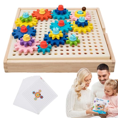 Holzgetriebe, Drehbares Spielzeug für Babys - STEM Zahnräder Bausteine - Feinmotorik Lernspielzeug für Vorschulalter, Zahnräder Spielzeug für Holzgetriebe, Drehbares Spielzeug für Babys - STEM Zahnräder Bausteine - Feinmotorik Lernspielzeug für Vorschulalter, Zahnräder Spielzeug für von ulapithi