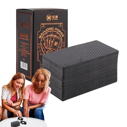 ulapithi Mahjong-Spiel, traditionelle Mahjong-Karten | Mahjong-Karte aus wasserdichtem PVC für Reisespiel – Mahjong-Spiel für Erwachsene, leise, Gesellschaftskarten für Anfänger, für ulapithi Mahjong-Spiel, traditionelle Mahjong-Karten | Mahjong-Karte aus wasserdichtem PVC für Reisespiel – Mahjong-Spiel für Erwachsene, leise, Gesellschaftskarten für Anfänger, für von ulapithi