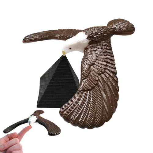 ulapithi Schwerkraft-Vogelspielzeug, balancierender Adlervogel - Schwerkraft-Wissenschafts-Balance-Spielzeug für den Desktop,Lustiger Desktop-Balancenadler, lehrreicher Partytrick mit Pyramide für von ulapithi