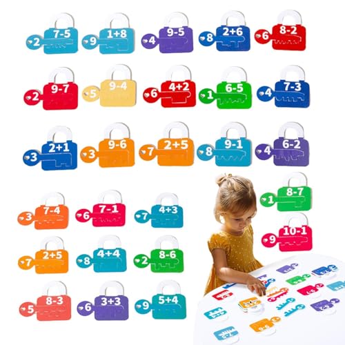 Spielzeug mit Buchstaben, Zählspielzeug für die Paarung von Schlüsselschlössern | Pairing-Spielzeug in Form eines Holzschlosses zum Zählen | Vorschule STEM, Spielzeug von ulapithi