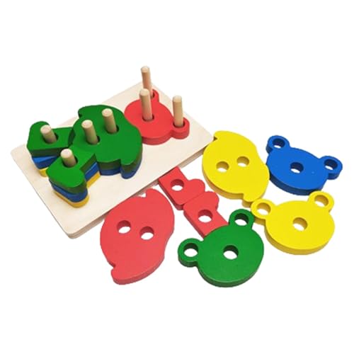 ulapithi Spielzeug zum Sortieren und Stapeln, Spielzeug zum Stapeln aus Holz, sensorisches Spielzeug in Bärenform | Lernspielzeug für Formensortierer, Stapler aus Holz zur Farberkennung ulapithi Spielzeug zum Sortieren und Stapeln, Spielzeug zum Stapeln aus Holz, sensorisches Spielzeug in Bärenform | Lernspielzeug für Formensortierer, Stapler aus Holz zur Farberkennung von ulapithi