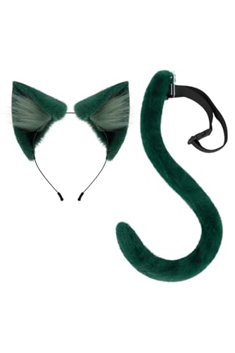 ulesoke Maomao Cosplay Kostüm Zubehör Apotheker Tagebücher Maomao Katze Haarspange Stirnband Schwanz Outfit Halloween Requisiten, Haarspange und Schwanz, Einheitsgröße von ulesoke