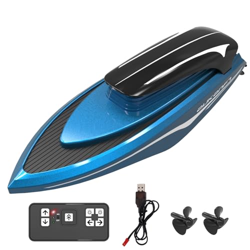 uleway RC Boot Ferngesteuertes Boots | 2,4-GHz Boot Ferngesteuert mit Alarm für Schwache Batterien | Highspeed Mini Wiederaufladbares Boots Spielzeug Motorboot | Schwimmbad Wasserspielzeug ab 3 Jahre von uleway