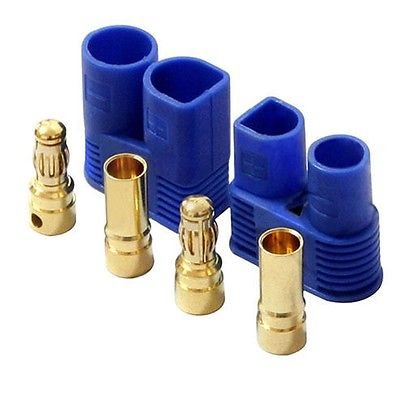 ulex 2 Paar (4 Stück) Original EC3 Premium Stecker Buchse 3,5mm 3.5mm Male Female Goldstecker Goldkontaktstecker 60A Dauerstrom für ESC oder Lipo Akku ESC RC Modellbau von ulex