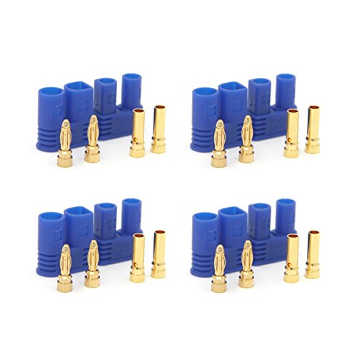 ulex® 10 Paar 20 Stück Original EC2 Premium Stecker Buchse Male Female Goldstecker Goldkontaktstecker 30A Dauerstrom für ESC Lipo Akkus von Mr.Modellbau® von ulex