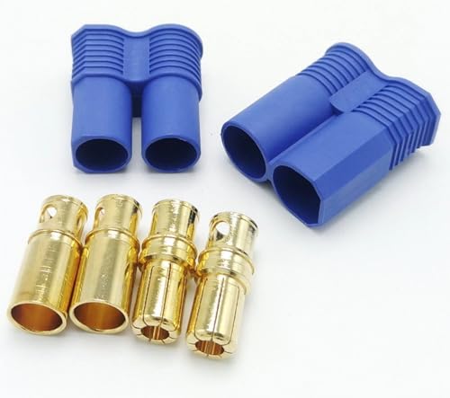 ulex 1 Paar 2 Stück Original Premium Goldstecker EC8 8mm Hochstromstecker Stecker Buchse Farbe Blau 150A von Mr. Stecker Modellbau von ulex