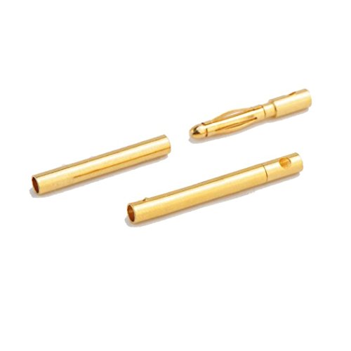 ulex 2X Paar 2mm 2 mm 2.0mm 2,0mm Goldkontaktstecker Bananen Goldstecker Stecker Buchse Male Female Männlich Weiblich für Lipo Akku ESC von Mr.Stecker Modellbau® von ulex