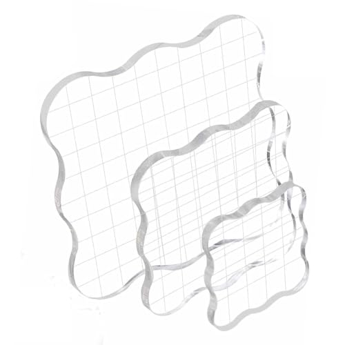 umyeoqoyo Acryl Stempelblock Set, 3 Stück Transparent Acrylblock Stempel mit Gitterlinien, Acryl Stanzblöcke für Scrapbook Fotoalbum Hand Schnitzen Handwerk Scrapbooking umyeoqoyo Acryl Stempelblock Set, 3 Stück Transparent Acrylblock Stempel mit Gitterlinien, Acryl Stanzblöcke für Scrapbook Fotoalbum Hand Schnitzen Handwerk Scrapbooking von umyeoqoyo