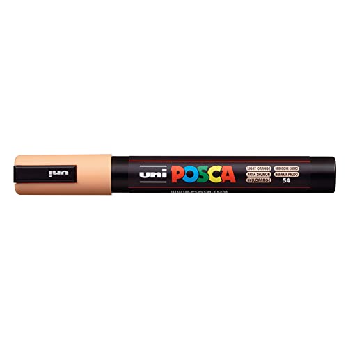 POSCA 182529 - POSCA Marker PC-5M, mit mittelfeiner Rundspitze, lachsrosa, 1 Stück von Uni-Ball