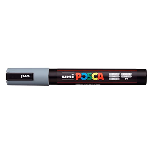 POSCA 182533 - POSCa Marker mit mittelfeiner Rundspitze, grau von Uni-Ball