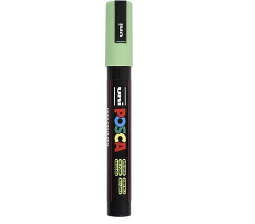 POSCA 182570 - POSCA Marker mit mittelfeiner Rundspitze, apfelgrün von Uni-Ball