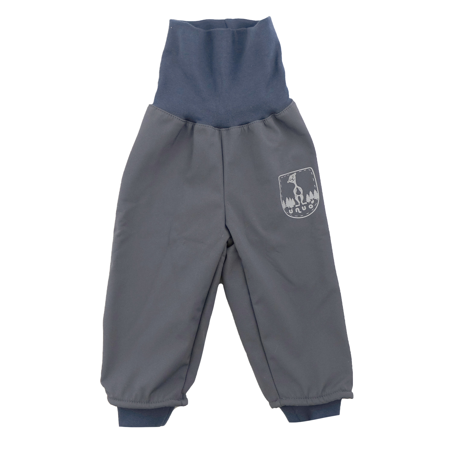 Unuo Outdoor Spielhose mit Fleece  - Grau 74/80 von unuo
