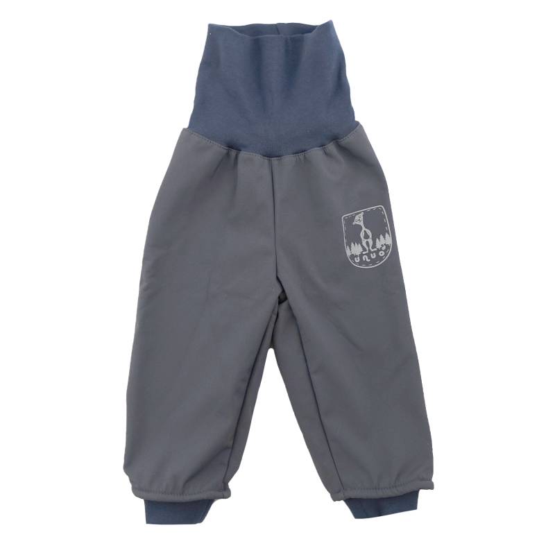 Unuo Outdoor Spielhose mit Fleece  - Grau 74/80 von unuo