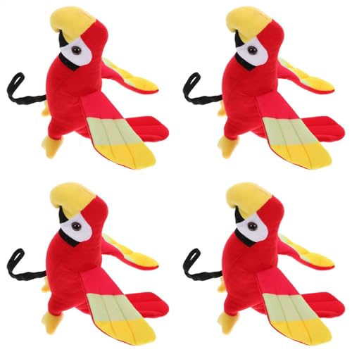 usefulbeauty 4 Stück Piratenschulter, , Plüsch, Piratenpapagei, Halloween-Verkleidungszubehör für Erwachsene und von usefulbeauty