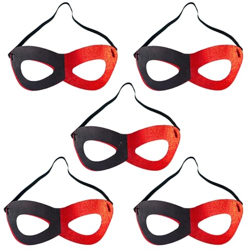 usefulbeauty 5 schwarze rote Nasen-Abdeckung – gruselige Augenbedeckung – Augenmasken Kostüm | für die Halloween-Maskerade-Party von usefulbeauty