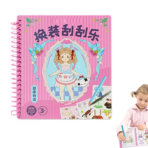 usefulbeauty Aktivitätsheft zum Anziehen, Aktivitätsheft mit Anziehaufklebern, Make-up- und Anziehspiele für junge Mädchen | Kratzpapier Stickerbuch für Aktivitäten usefulbeauty Aktivitätsheft zum Anziehen, Aktivitätsheft mit Anziehaufklebern, Make-up- und Anziehspiele für junge Mädchen | Kratzpapier Stickerbuch für Aktivitäten von usefulbeauty