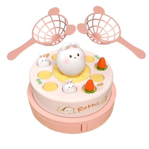 usefulbeauty Auswerfbares Fangspiel, rotierendes Kaninchenmusikspiel mit und Captur, interaktive, tragbare Lernaktivität, für Unterhaltung im Freien und auf Reisen von usefulbeauty