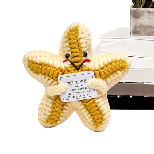 usefulbeauty Emotionales Plüschtier im Knitting, Seestern, beruhigendes Spielzeug | Weiches und niedliches Spielzeug für – positiver Begleiter für Geburtstag oder Schule – Mädchen und von usefulbeauty