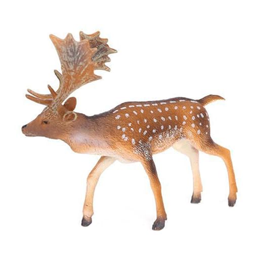 usefulbeauty Figur Fawn Whitetail, Hirschfiguren Heimdekoration, realistische Tierfiguren, Kreatur Whitetail Statue – Spielen Sie wilde Lernspielzeuge, kleine Kuchen-Toppers von usefulbeauty