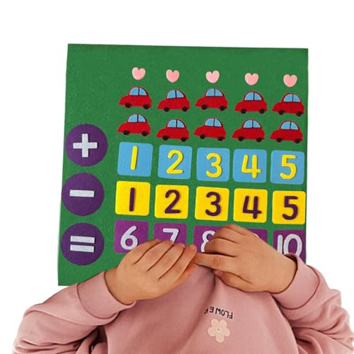 usefulbeauty Filztafel – Zählen und Subtraktion – Filzbrett – Filztafel mit Zahlen für Kleinkinder – Lernspielzeug für Mathematik von usefulbeauty