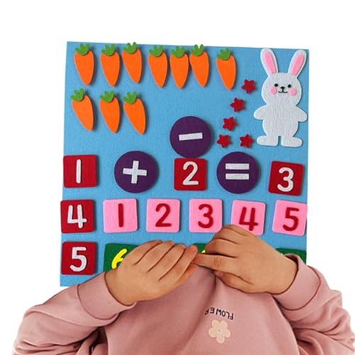 usefulbeauty Filztafel – Zählen und Subtraktion – Filzbrett – Filztafel mit Zahlen für Kleinkinder – Lernspielzeug für Mathematik von usefulbeauty