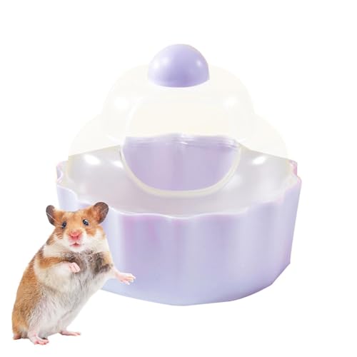 usefulbeauty Hamster-Sandbadbehälter, Hamstertoilette - Kuchenförmiger Grabsandbehälter für Hamster - Rutschfestes, durchsichtiges Critter's Duschraum-Käfigzubehör für Lemminge, Eichhörnchen, Igel und von usefulbeauty