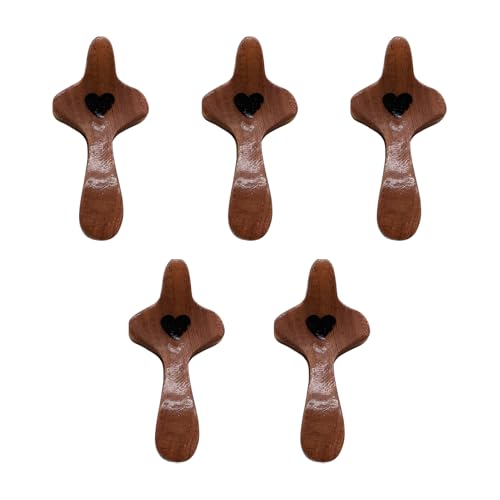 usefulbeauty Kleines Holzkreuz gegen Stress | Gadget Herz aus Holz, 5 christliche Kreuze zum Handling für Ostern Geschenke Familie Freunde von usefulbeauty