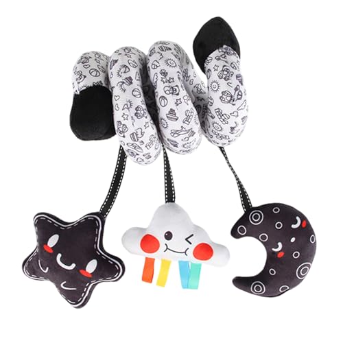 usefulbeauty Spielzeug für Babyautositz | sensorisches Plüschtier mit hohen Kontrasten mit Glöckchen, pädagogisch, leicht und interaktiv für Babys, Lernbedarf für und Mädchen von usefulbeauty