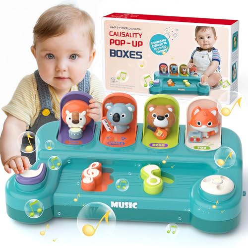 usrela Montessori Baby Spielzeug ab 1 Jahr, Baby Spielzeug ab 6 12 18 Monate, Pop -up -Tierspielzeug mit Musik, Geburtstagsgeschenk für Kleinkind -Montessori Spielzeug Baby im Alter von 6 12 Monaten usrela Montessori Baby Spielzeug ab 1 Jahr, Baby Spielzeug ab 6 12 18 Monate, Pop -up -Tierspielzeug mit Musik, Geburtstagsgeschenk für Kleinkind -Montessori Spielzeug Baby im Alter von 6 12 Monaten von usrela