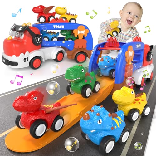 usrela Dinosaurier Transporter LKW Spielzeug Autos für Jungen 2 3 4 5, 5 in 1 Dinosaurie Kleinkinder LKW Spielzeug mit Licht und Musik, Kinderspielzeug Weihnachten Geburtstag für 3 4 5 Jungen usrela Dinosaurier Transporter LKW Spielzeug Autos für Jungen 2 3 4 5, 5 in 1 Dinosaurie Kleinkinder LKW Spielzeug mit Licht und Musik, Kinderspielzeug Weihnachten Geburtstag für 3 4 5 Jungen von usrela