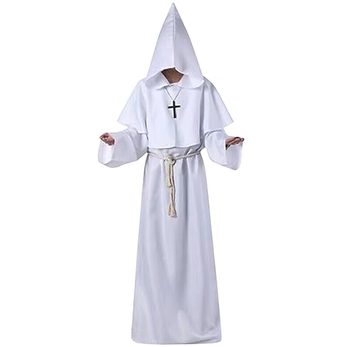 uxxnjfg Halloween Kostüm Mönch Priester Gewand Hexer Kostüm mit Kapuze Renaissance Cosplay Mittelalterliche Kapuze Herren Männer Karneval Mönchskutte Mittelalter Kleidung uxxnjfg Halloween Kostüm Mönch Priester Gewand Hexer Kostüm mit Kapuze Renaissance Cosplay Mittelalterliche Kapuze Herren Männer Karneval Mönchskutte Mittelalter Kleidung von uxxnjfg