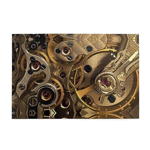Personalisiertes Puzzle – Erstellen Sie ein individuelles Bilderpuzzle für Familienspaß und Entspannung, 1000 Teile, coole Steampunk-Getriebe von vacsAX