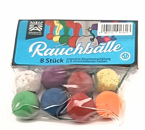 vama Funke Rauchbälle Smoke Balls Mixed im 8er Beutel, tolle Farben für die Größe, Outdoor draußen (1 Beutel) von vama