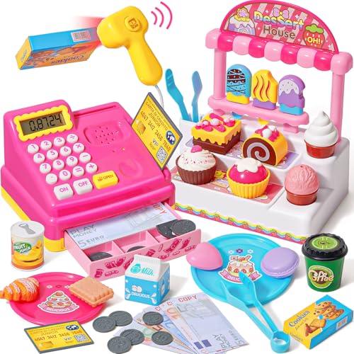 Kinder Kasse Spielzeug mit Scanner Elektronisch Rechnerfunktion Spielkasse Spielgeld kinderkasse Eisdiele Zubehör Kinder Kaufladen Rollenspiel Spielzeug Geschenk für Mädchen Jungen 3 4 5 6 7 8 Jahre Kinder Kasse Spielzeug mit Scanner Elektronisch Rechnerfunktion Spielkasse Spielgeld kinderkasse Eisdiele Zubehör Kinder Kaufladen Rollenspiel Spielzeug Geschenk für Mädchen Jungen 3 4 5 6 7 8 Jahre von vamei