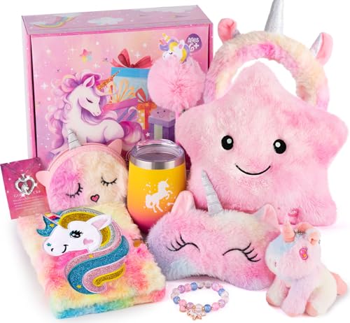 vamei Einhorn Geschenke für Mädchen 4 5 6 7 8 Jahren Leuchtende Plüsch Kissen Einhorn Notizbuch mit Schloss Thermobecher Augenmaske Stirnband Armband Einhorn Geburtstag Geschenk Mädchen vamei Einhorn Geschenke für Mädchen 4 5 6 7 8 Jahren Leuchtende Plüsch Kissen Einhorn Notizbuch mit Schloss Thermobecher Augenmaske Stirnband Armband Einhorn Geburtstag Geschenk Mädchen von vamei