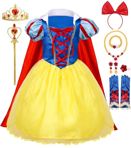 vamei Schneewittchen Kostüm Kinder Schneewittchen Kleid Mädchen mit Prinzessin Krone Zauberstab Ring Ohrringe Zubehör Prinzessin Kleid Mädchen für Karneval Geburtstag Mädchen2 3 4 5 6 7 8 9 10 Jahre vamei Schneewittchen Kostüm Kinder Schneewittchen Kleid Mädchen mit Prinzessin Krone Zauberstab Ring Ohrringe Zubehör Prinzessin Kleid Mädchen für Karneval Geburtstag Mädchen2 3 4 5 6 7 8 9 10 Jahre von vamei