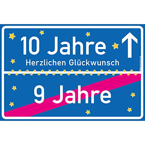 vanva 10 Jahre Herzlichen Glückwunsch Schild - Dekoration Partydeko Geschenk für den 10 Geburtstag 30x20cm Geschenk für Mädchen 10 Jahre Party Deko Geschenkideen für den 10 Geburtstag Dunkelblau vanva 10 Jahre Herzlichen Glückwunsch Schild - Dekoration Partydeko Geschenk für den 10 Geburtstag 30x20cm Geschenk für Mädchen 10 Jahre Party Deko Geschenkideen für den 10 Geburtstag Dunkelblau von vanva
