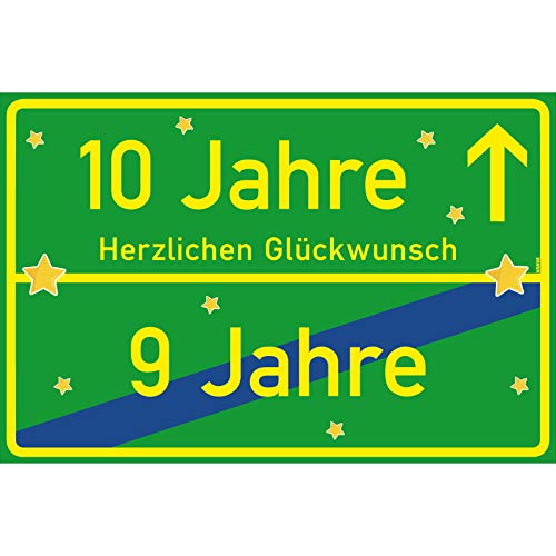 vanva 10 Jahre Herzlichen Glückwunsch Schild - Dekoration Partydeko Geschenk für den 10 Geburtstag Grün vanva 10 Jahre Herzlichen Glückwunsch Schild - Dekoration Partydeko Geschenk für den 10 Geburtstag Grün von vanva