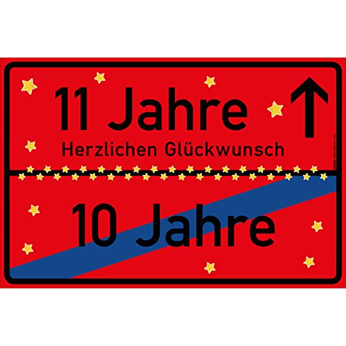 vanva 11 Jahre Party Deko Schild für den 11 Geburtstag Geschenke für Mädchen 11 und Jungen Herzlichen Glückwunsch Spruch im Ortsschild Design Party Deko Geschenkideen für den 11 Geburtstag Rot vanva 11 Jahre Party Deko Schild für den 11 Geburtstag Geschenke für Mädchen 11 und Jungen Herzlichen Glückwunsch Spruch im Ortsschild Design Party Deko Geschenkideen für den 11 Geburtstag Rot von vanva
