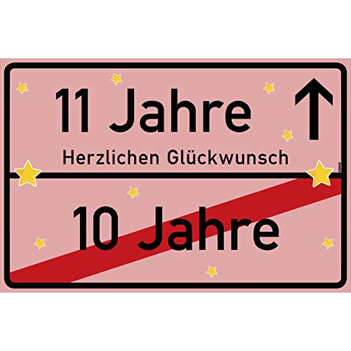 vanva 11 Jahre Party Deko Schild für den 11 Geburtstag Mädchen und Jungen Herzlichen Glückwunsch Spruch im Ortsschild Design Rosa vanva 11 Jahre Party Deko Schild für den 11 Geburtstag Mädchen und Jungen Herzlichen Glückwunsch Spruch im Ortsschild Design Rosa von vanva