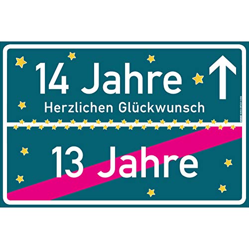 vanva 14 Geschenk Junge Schild mit Spruch Herzlichen Glückwunsch Ortsschild Geschenk für Männer 14 Jahre Party Deko Geschenkideen für den 14 Geburtstag Mehrfarbig vanva 14 Geschenk Junge Schild mit Spruch Herzlichen Glückwunsch Ortsschild Geschenk für Männer 14 Jahre Party Deko Geschenkideen für den 14 Geburtstag Mehrfarbig von vanva