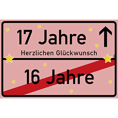 vanva 17 Jahre Party Deko Schild für den 17 Geburtstag Mädchen und Jungen Herzlichen Glückwunsch Spruch im Ortsschild Design Rosa vanva 17 Jahre Party Deko Schild für den 17 Geburtstag Mädchen und Jungen Herzlichen Glückwunsch Spruch im Ortsschild Design Rosa von vanva