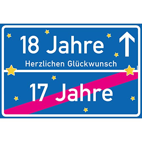 vanva 18 Jahre Herzlichen Glückwunsch Schild - Dekoration Partydeko Geschenk für den 18 Geburtstag Dunkelblau vanva 18 Jahre Herzlichen Glückwunsch Schild - Dekoration Partydeko Geschenk für den 18 Geburtstag Dunkelblau von vanva