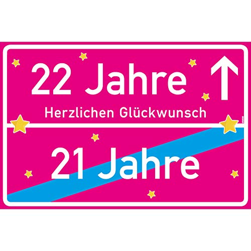 vanva 22 Jahre Geburtstag - Lustige Geschenke für den 22 Geburtstag Herzlichen Glückwunsch Pink von vanva