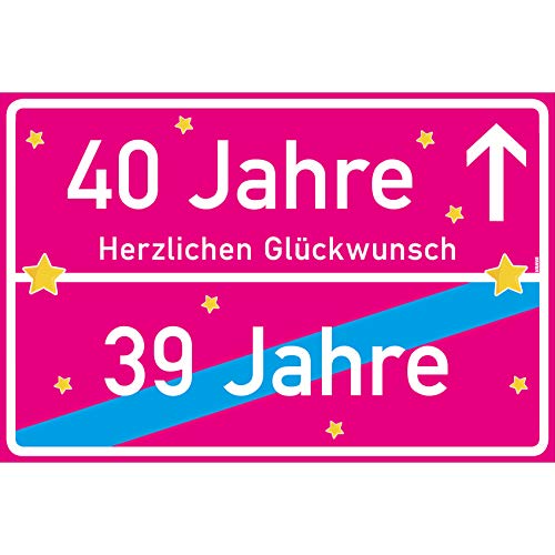 vanva 40 Jahre Geburtstag - Lustige Geschenke für den 40 Geburtstag Herzlichen Glückwunsch Pink vanva 40 Jahre Geburtstag - Lustige Geschenke für den 40 Geburtstag Herzlichen Glückwunsch Pink von vanva